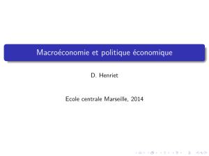 Macroéconomie et politique économique
