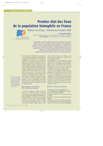 Premier état des lieux de la population hémophile en France