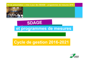 Kit de présentation « mise à jour des SDAGE