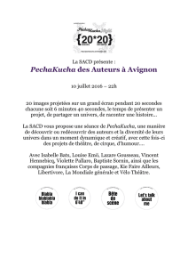 PechaKucha des Auteurs à Avignon - sacd
