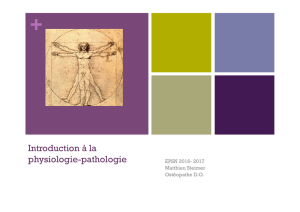 Introduction à la physiologie-pathologie