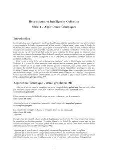 Heuristiques et Intelligence Collective Série 4