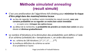 Méthode simulated annealing (recuit simulé)