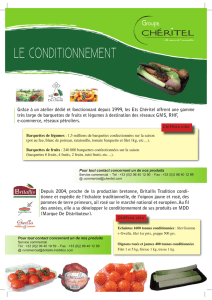 le conditionnement - Chéritel, fruits et légumes bretons