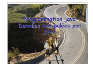 Programmation java Données manipulées par Java