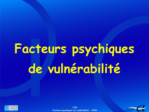 Facteurs psychiques de vulnérabilité