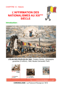 L`AFFIRMATION DES NATIONALISMES AU XIXème - E