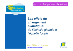 Les effets du changement climatique - GIP Seine-Aval