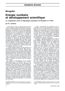 Energie nucléaire et développement scientifique