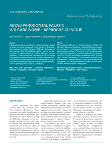 abcES Parodontal Palatin v/S carcinomE - Université Saint