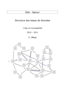 ESA - Namur Structure des bases de données Y. Mine