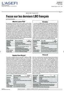 Focus sur les derniers LBO français