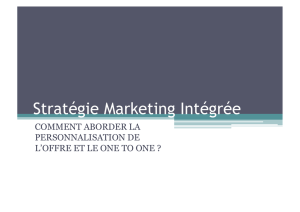 Stratégie Marketing Intégrée