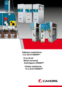 Tableaux modulaires 12 à 36 kV GRANY® 12 to 36 kV Metal