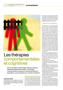 Les thérapies comportementales et cognitives - Risc-CNRS