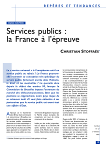 Services publics : la France à l`épreuve