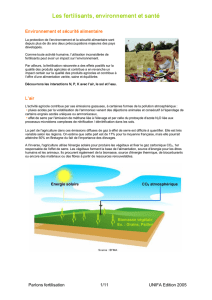 Les fertilisants, environnement et santé