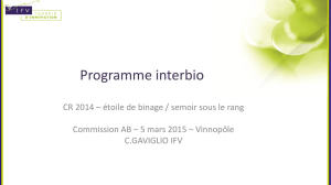 Programme interbio - IFV Sud