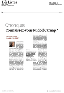 Connaissez-vous Rudolf Carnap