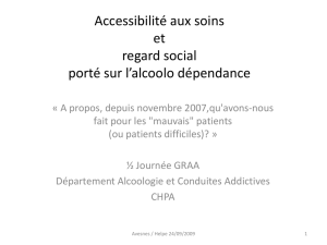 Accessibilité aux soins et Alcoologie - Eclat-Graa