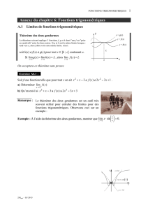 Annexe du chapitre 6: Fonctions trigonométriques