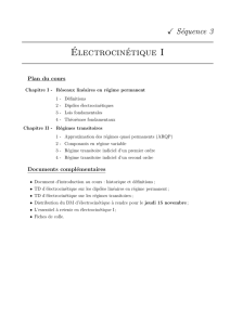 Électrocinétique I