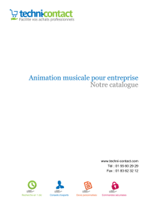 Animation musicale pour entreprise Notre catalogue - Techni