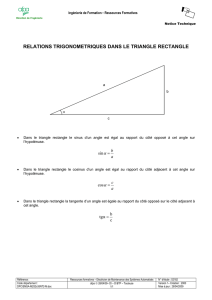 relations trigonometriques dans le triangle rectangle
