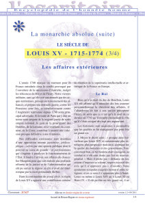 Louis XV, sa politique extérieure - Reseau