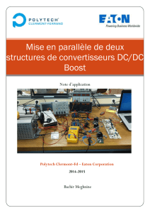 Mise en parallèle de deux structures de convertisseurs DC/DC Boost