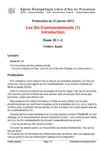 Les Dix Commandements - Église Évangélique Libre d`Aix en