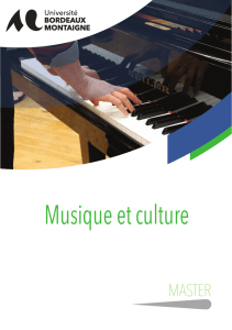 Musique et culture - Université Bordeaux Montaigne