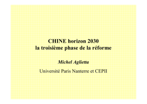 CHINE horizon 2030 la troisième phase de la réforme