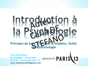 Psychologie - Ent Paris 13