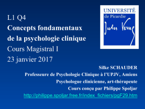 L1 Q4 Concepts fondamentaux de la psychologie clinique Cours