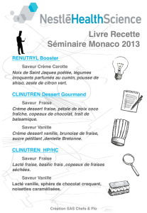 Livre Recette Séminaire Monaco 2013