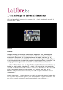 L`islam belge en débat à Maredsous