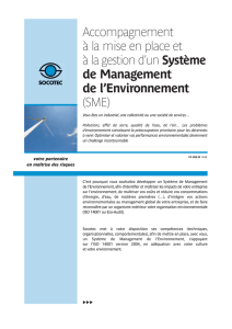 FP CSL - Système de Management de l`Environnement