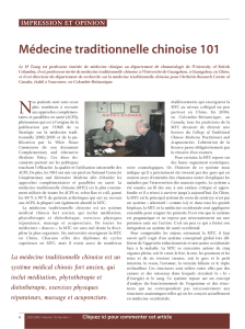 Médecine traditionnelle chinoise 101