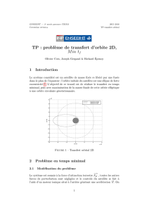 TP : probl`eme de transfert d`orbite 2D, Min tf
