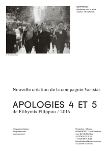 APOLOGIES 4 et 5 - Théâtre de la Bastille