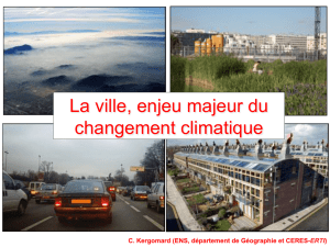 La ville, enjeu majeur du changement climatique - CERES