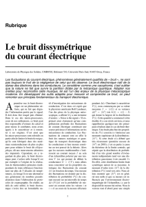 Le bruit dissymétrique du courant électrique - Université Paris-Sud
