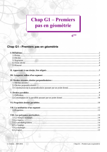 Chap G1 – Premiers pas en géométrie - Mathématiques 2015-2016