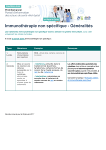 Immunothérapie non spécifique - Généralités | Portail ProInfosCancer