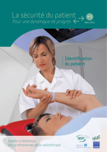 Bulletin La sécurité du patient - N°1 Identification du patient