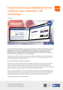 Facelift devient aussi Marketing Partner Facebook pour l`expertise