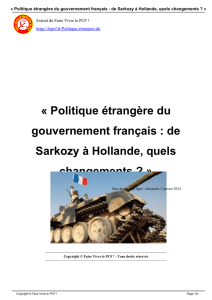 Politique étrangère du gouvernement français