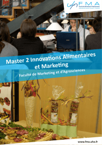 Master 2 Innovations Alimentaires et Marketing - FMA