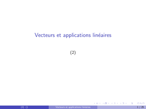 Vecteurs et applications linéaires - Académie de Nancy-Metz